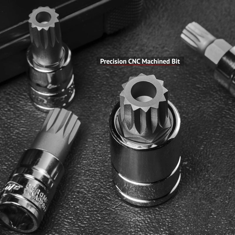 EPAuto 10-Piece XZN Triple Square Spline Bit Socket Set - Image 5